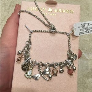 NEW WITH TAGS LUCKY BRAND SILVER CHARM BRACELET